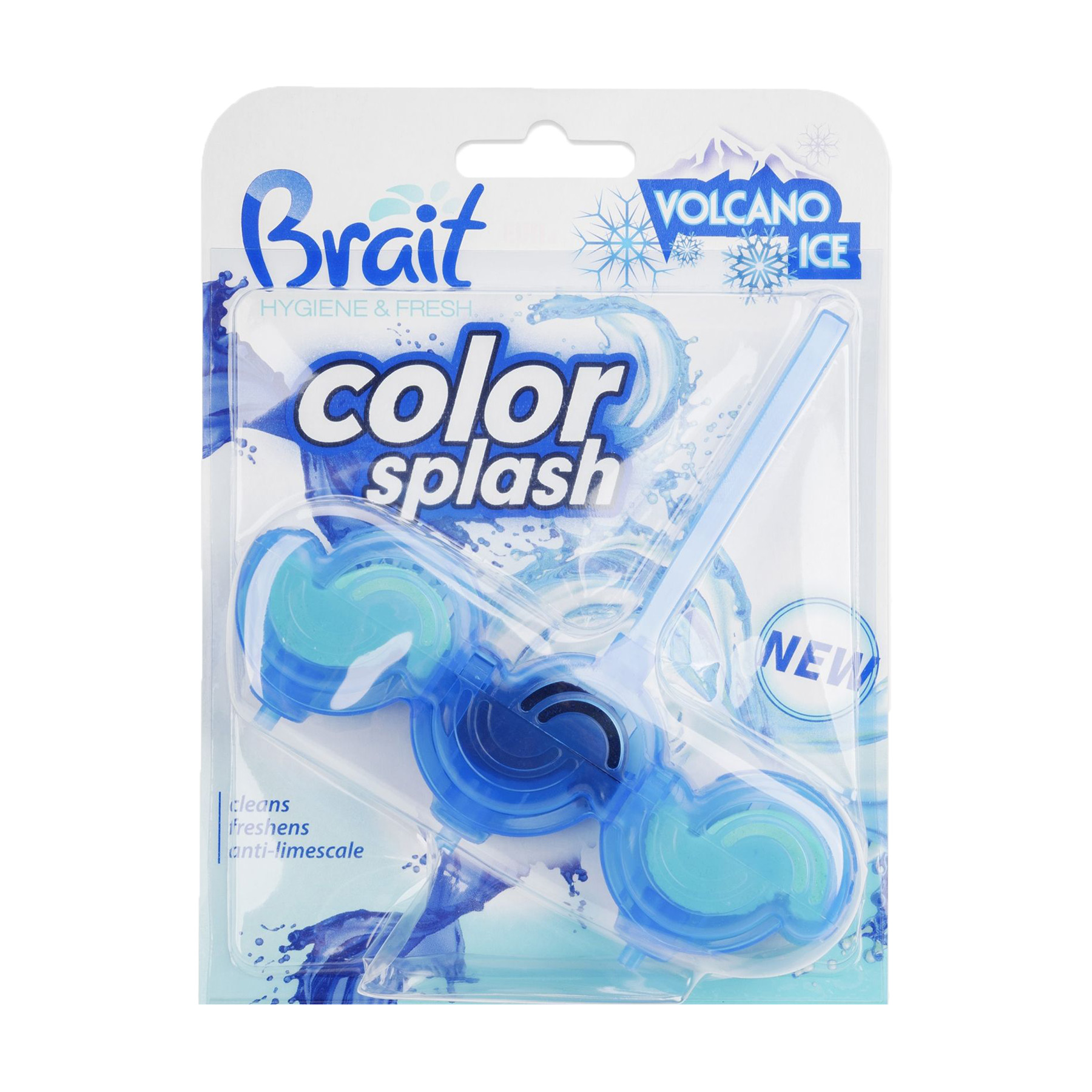 Твердий туалетний блок Brait Color Splash Volcano Ice, 45 г